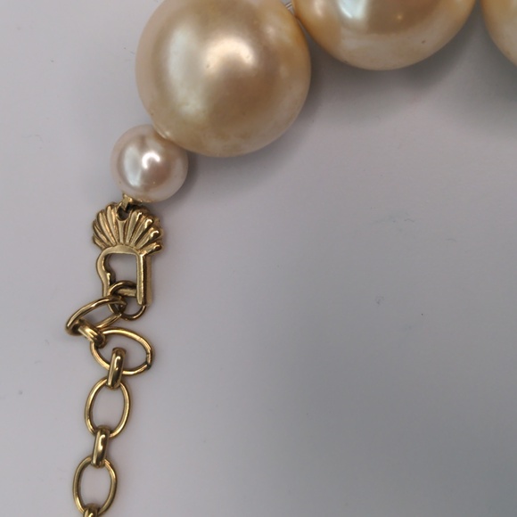 Richelieu vintage faux pearl necklace earring set w/ rhinestones wedding bridal - Picture 5 of 7